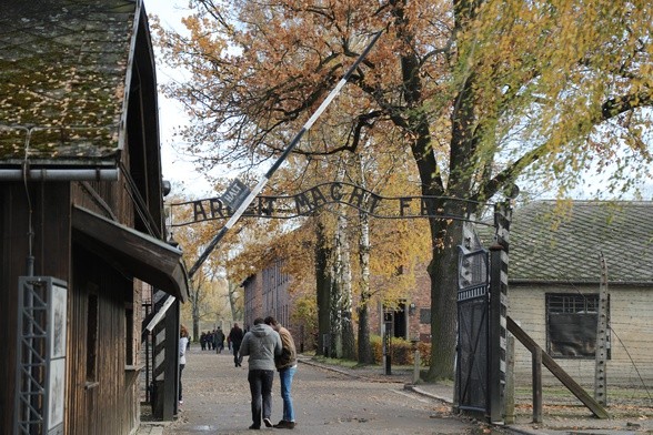 Anglicy skazani za uszkodzenie zabytku w Auschwitz