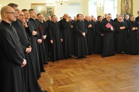 Księża diecezji płockiej na spotkaniu z bp. Piotrem Liberą