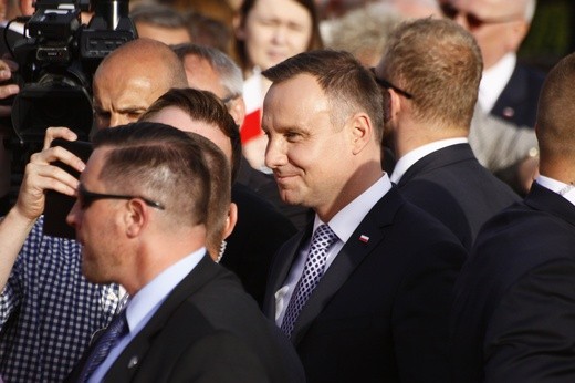 Prezydent Andrzej Duda na Placu Krakowskim