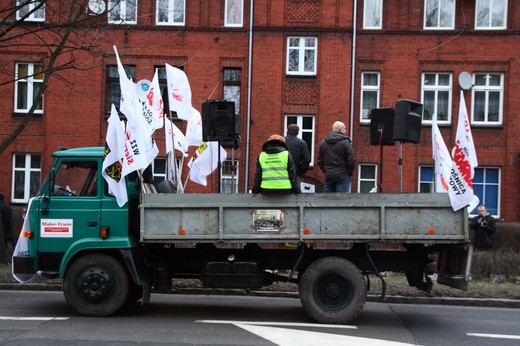 Protestujący sparaliżowali centrum Gliwic