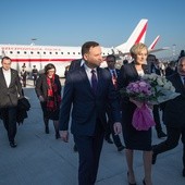 Prezydent Andrzej Duda z żoną Agatą.