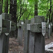 Miejsce hitlerowskiego mordu z czasów II wojny światowej w lesie ościsłowskim.