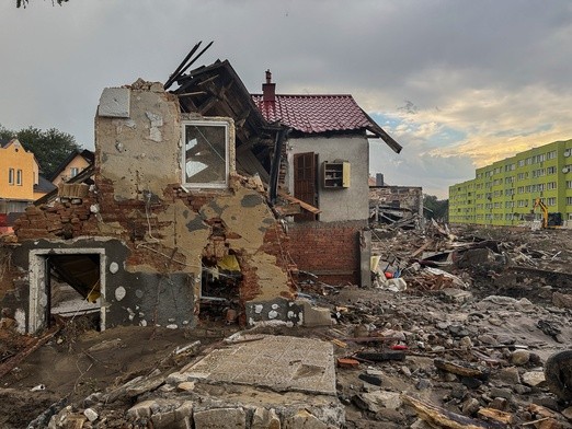 Stronie Śląskie bezpośrednio po powodzi