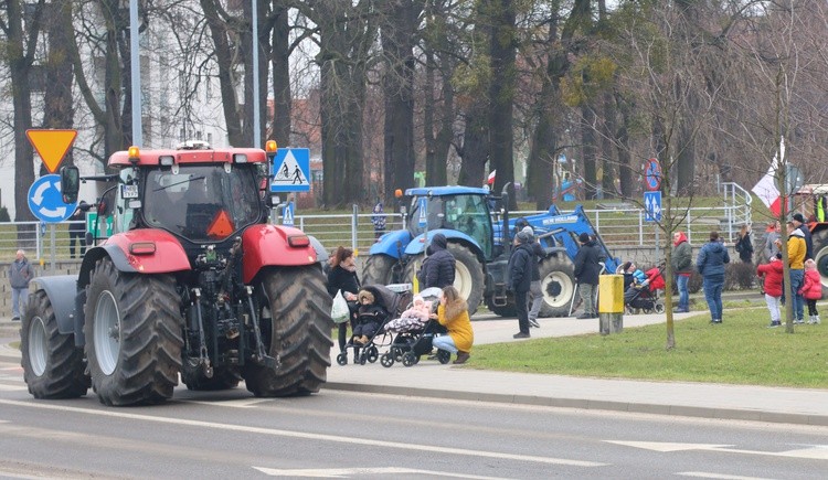 Protest rolników w Elblągu