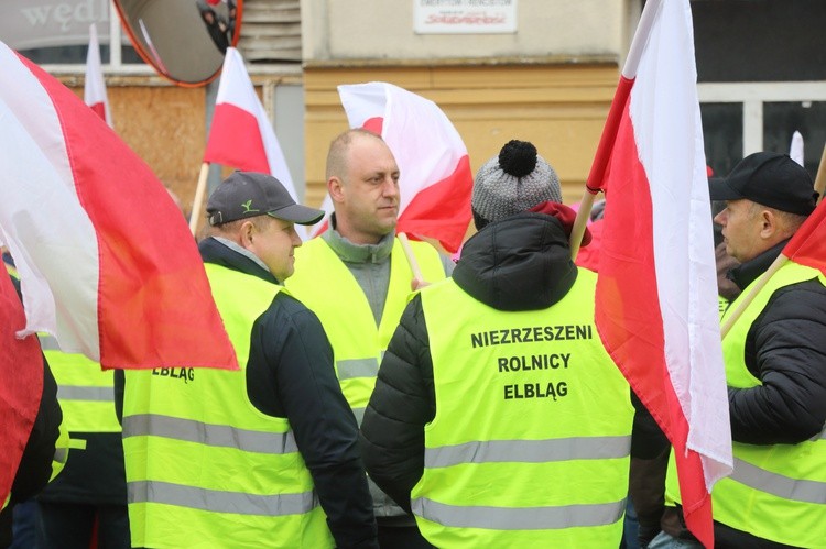 Pikieta rolników w Elblągu