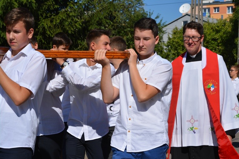 Znaki ŚDM w Makowie Mazowieckim