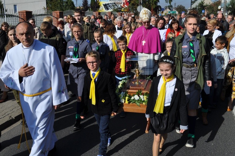 Relikwie św. Jana Pawła II w Płocku Radziwiu