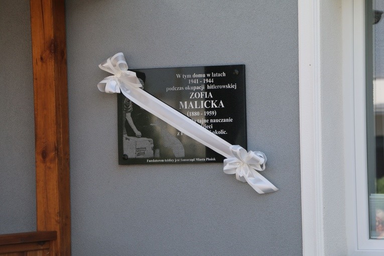 Płońsk. Tablica Zofii Malickiej