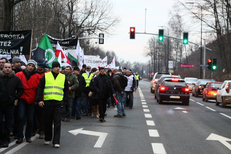 Protestujący sparaliżowali centrum Gliwic