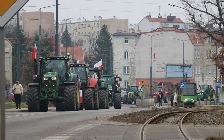 Protest rolników w Elblągu