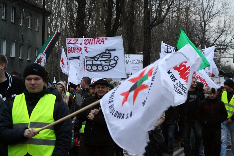 Protestujący sparaliżowali centrum Gliwic